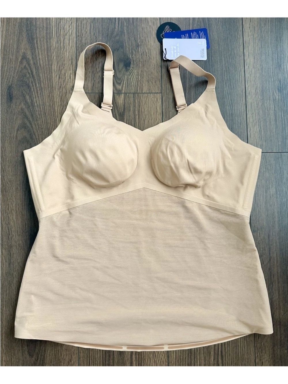 HONEYLOVE LiftWear Nude Bra Tank 3X Plus Size Wireless Shapewear